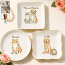 Custom Photo, Art Design, Pet Lovers, Playful, Photo - Colored Pencil - Custom Photo Colored Pencil Sketch Funny Dog Cat Pet - Personalized Ring Dish