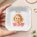 Custom Photo, Art Design, Pet Lovers, Playful, Photo - Colored Pencil - Custom Photo Colored Pencil Sketch Funny Dog Cat Pet - Personalized Ring Dish