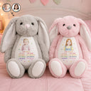 Adorable,Art Design,Back To School,Gift For Kids,Photo - Colored Pencil - Custom Photo Colored Pencil Sketch Kids Affirmation I Am Kind Brave & Smart - Personalized Soft Toy Bunny