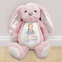 Adorable,Art Design,Back To School,Gift For Kids,Photo - Colored Pencil - Custom Photo Colored Pencil Sketch Kids Affirmation I Am Kind Brave & Smart - Personalized Soft Toy Bunny