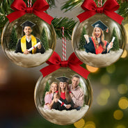 Christmas,Proud,Custom Photo,Graduation,Gift For Yourself,Remove BG Photo - Custom Photo Congrats Graduation Keepsake - Personalized 3D Acrylic Ball Ornament