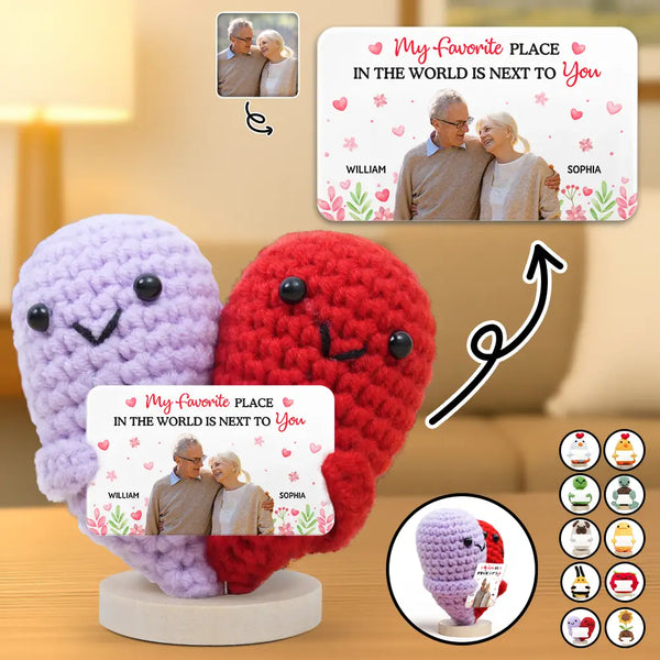 Gift For Couples, Gift For Husband, Gift For Wife, Gift For Boyfriend, Gift For Girlfriend, Love - Custom Photo Congrats On Being My Husband - Personalized Doll Crochet With Custom Card