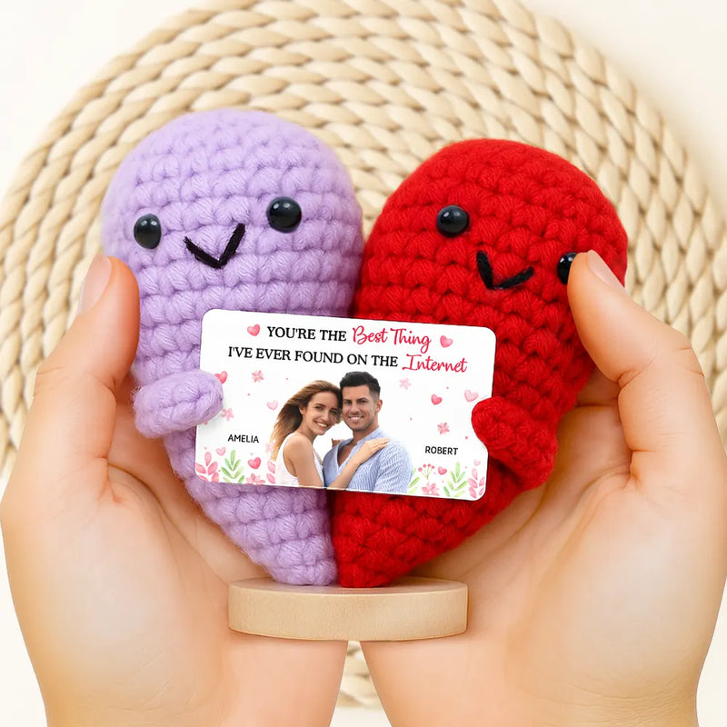 Gift For Couples, Gift For Husband, Gift For Wife, Gift For Boyfriend, Gift For Girlfriend, Love - Custom Photo Congrats On Being My Husband - Personalized Doll Crochet With Custom Card