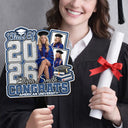 Graduation,Gift For Yourself,Gift For Women,Gift For Men,Gift For Daughter,Gift For Son,Gift For Sisters,Gift For Brothers,Gift For Bestie,Gift For Sibling,Happy - Custom Photo Congrats You Did It - Personalized Graduation Handheld Fan