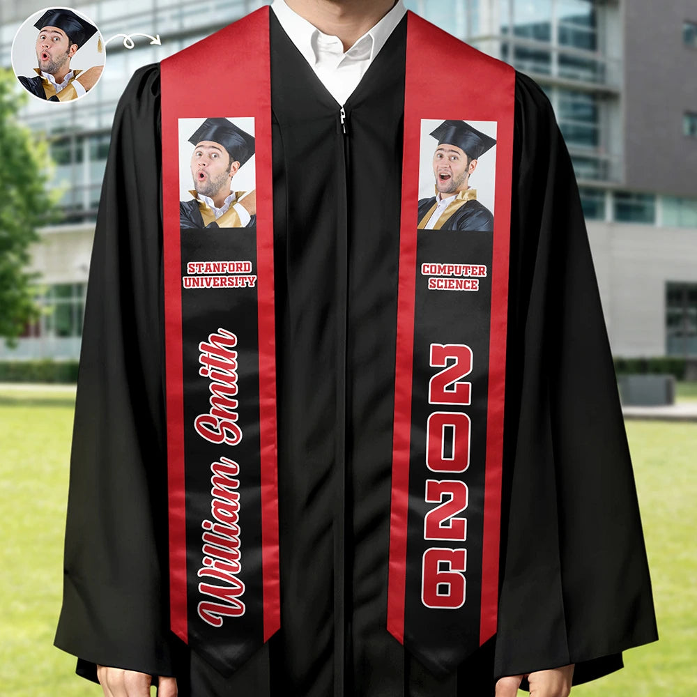 Custom Photo Congratulations Graduates - Graduation Gift - Personalized Stoles