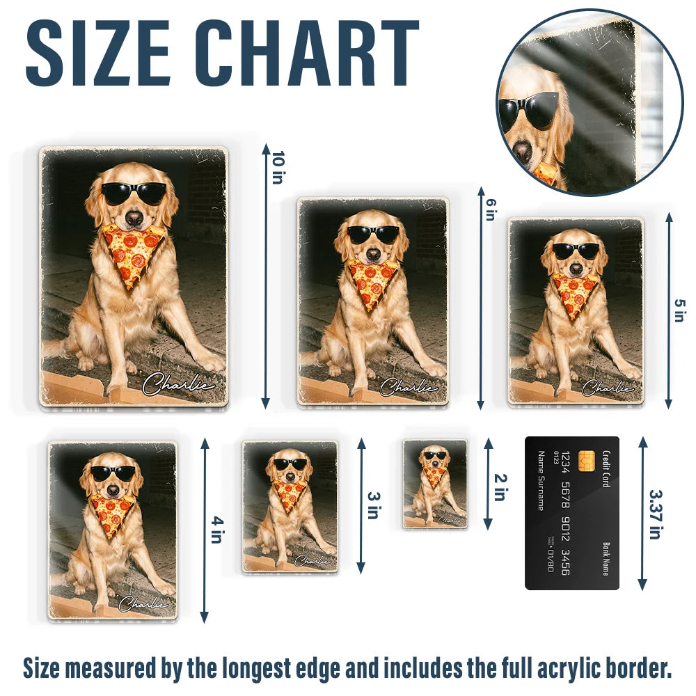 Custom Photo Cool Street Pet Pet Portrait - Personalized Acrylic Magnet - Custom Photo Cool Street Pet Pet Portrait - Personalized Acrylic Magnet