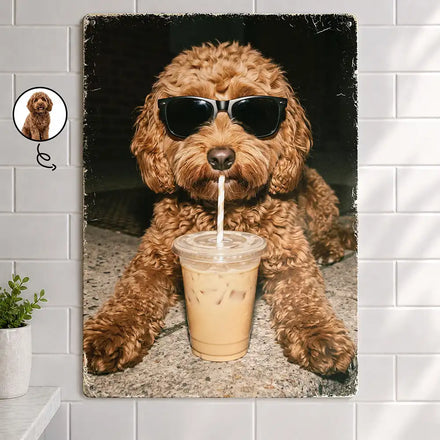 Custom Photo Cool Street Pet Portrait - Personalized Classic Metal Signs