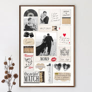 Custom Photo,Gift For Couples,Gift For Husband,Gift For Wife,Gift For Boyfriend,Gift For Girlfriend,Love - Custom Photo Couple Love Journey Matchbox Inspired - Personalized Poster