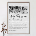 Custom Photo Couple My Person - Personalized Poster