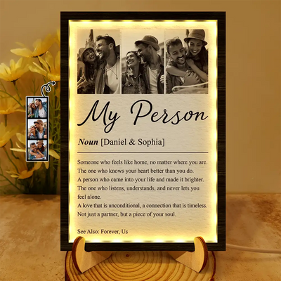 LED Light Wooden Plaque