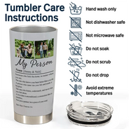 Custom Photo,Gift For Couples,LGBT,Old Couples,Gift For Women,Gift For Men,Gift For Husband,Gift For Wife,Gift For Boyfriend,Gift For Girlfriend,Love - Custom Photo Couple My Person Definition - Personalized Tumbler