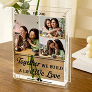 Gift For Couples,LGBT,Gift For Women,Gift For Men,Gift For Wife,Gift For Husband,Gift For Boyfriend,Gift For Girlfriend,Love - Custom Photo Couple To Many More Chapters Together - Personalized Acrylic Book Vase