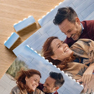 Custom Photo, Anniversary, Gift For Couples, Romantic, Dynamic Photo - Custom Photo Couple Together & Forever - Personalized Building Brick Blocks