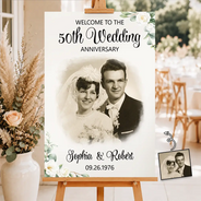 Gift For Couples, Married Couple, Custom Photo, Wedding Anniversary, Romantic, Upload Full Photo - Custom Photo Couple Wedding Anniversary - Personalized Poster