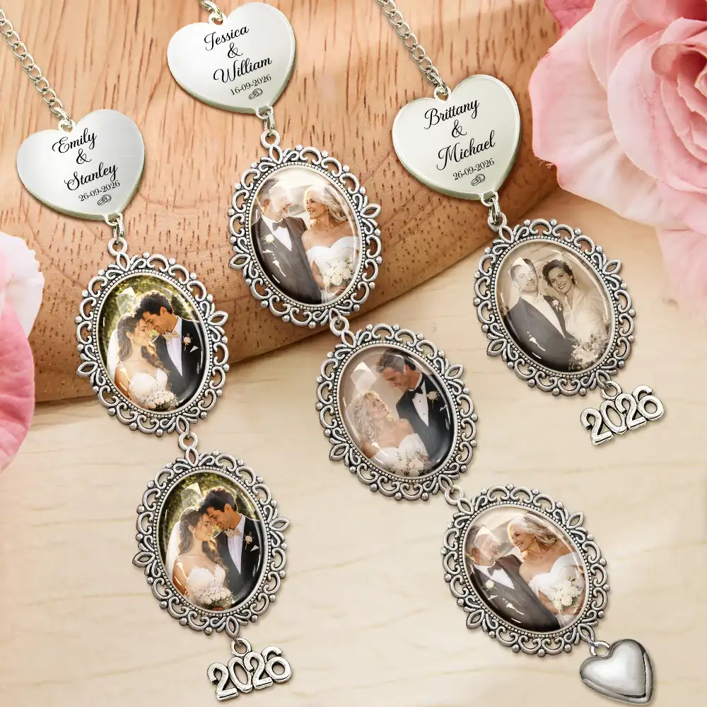 Sentimental, Custom Photo, Gift For Couples, Wedding, Upload Full Photo - Custom Photo Couple Wedding Day - Personalized Wedding Charm