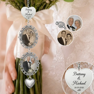 Sentimental, Custom Photo, Gift For Couples, Wedding, Upload Full Photo - Custom Photo Couple Wedding Day - Personalized Wedding Charm