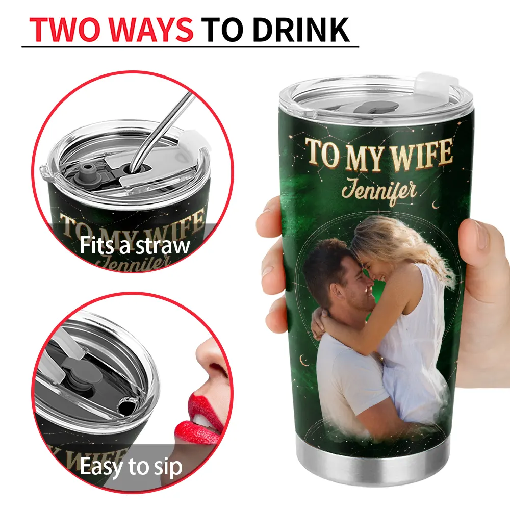 Gift For Couples, Married Couple, Custom Photo, Top Market, Romantic, Remove BG Photo - Custom Photo Couples I Choose You - Personalized Tumbler