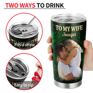 Gift For Couples, Married Couple, Custom Photo, Top Market, Romantic, Remove BG Photo - Custom Photo Couples I Choose You - Personalized Tumbler