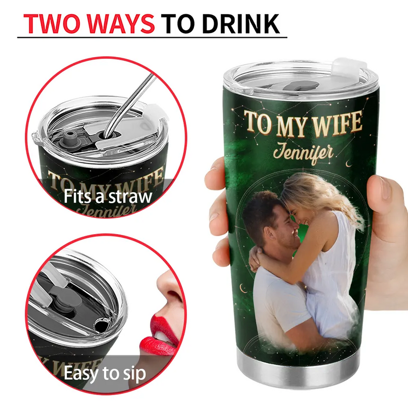 Gift For Couples, Married Couple, Custom Photo, Top Market, Romantic, Remove BG Photo - Custom Photo Couples I Choose You - Personalized Tumbler