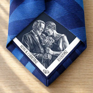 Gift For Couples, Married Couple, Custom Photo, Wedding, Romantic, Remove BG Photo - Custom Photo Couples Wedding Engaged Bachelor Party - Personalized Fabric Tie Patch
