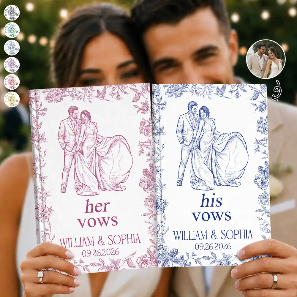 Gift For Couples, Married Couple, Custom Photo, Wedding, Romantic, Remove BG Photo - Custom Photo Couples Wedding Engaged Bachelor Party - Personalized Hardcover Journal