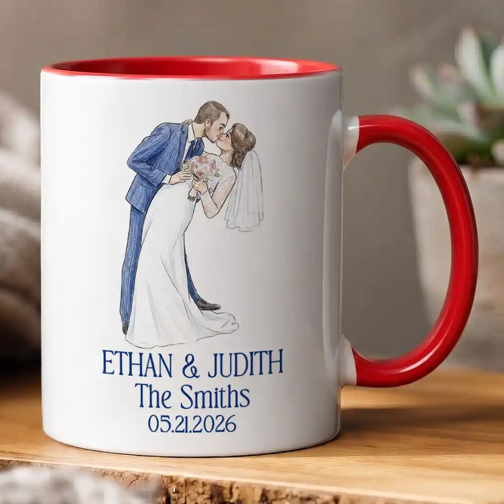 Gift For Couples, Married Couple, Custom Photo, Wedding, Romantic, Remove BG Photo - Custom Photo Couples Wedding Engaged Bachelor Party - Personalized Mug