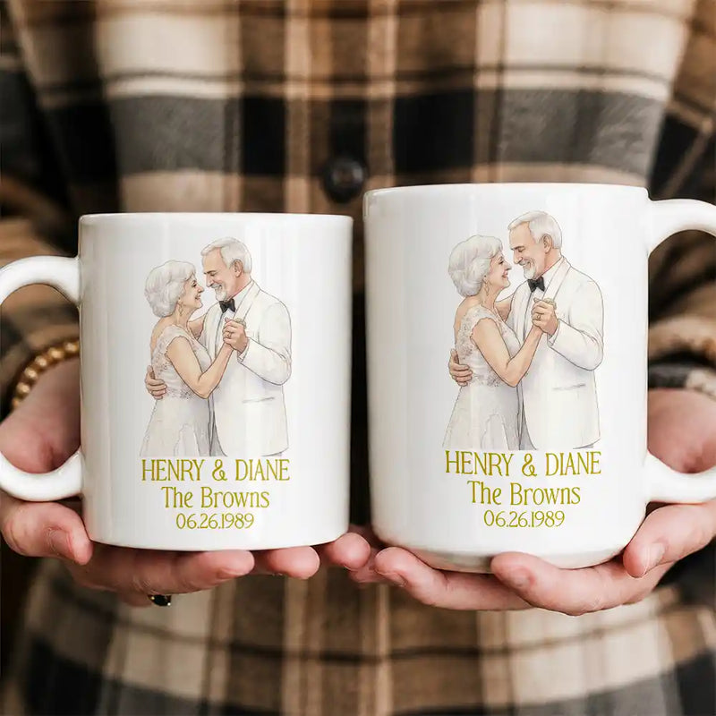Gift For Couples, Married Couple, Custom Photo, Wedding, Romantic, Remove BG Photo - Custom Photo Couples Wedding Engaged Bachelor Party - Personalized Mug