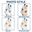 Gift For Couples, Married Couple, Custom Photo, Art Design, Wedding, Romantic, Photo - Pencil Sketch - Remove BG - Custom Photo Couples Wedding Engaged Bachelor Party - Personalized Poster