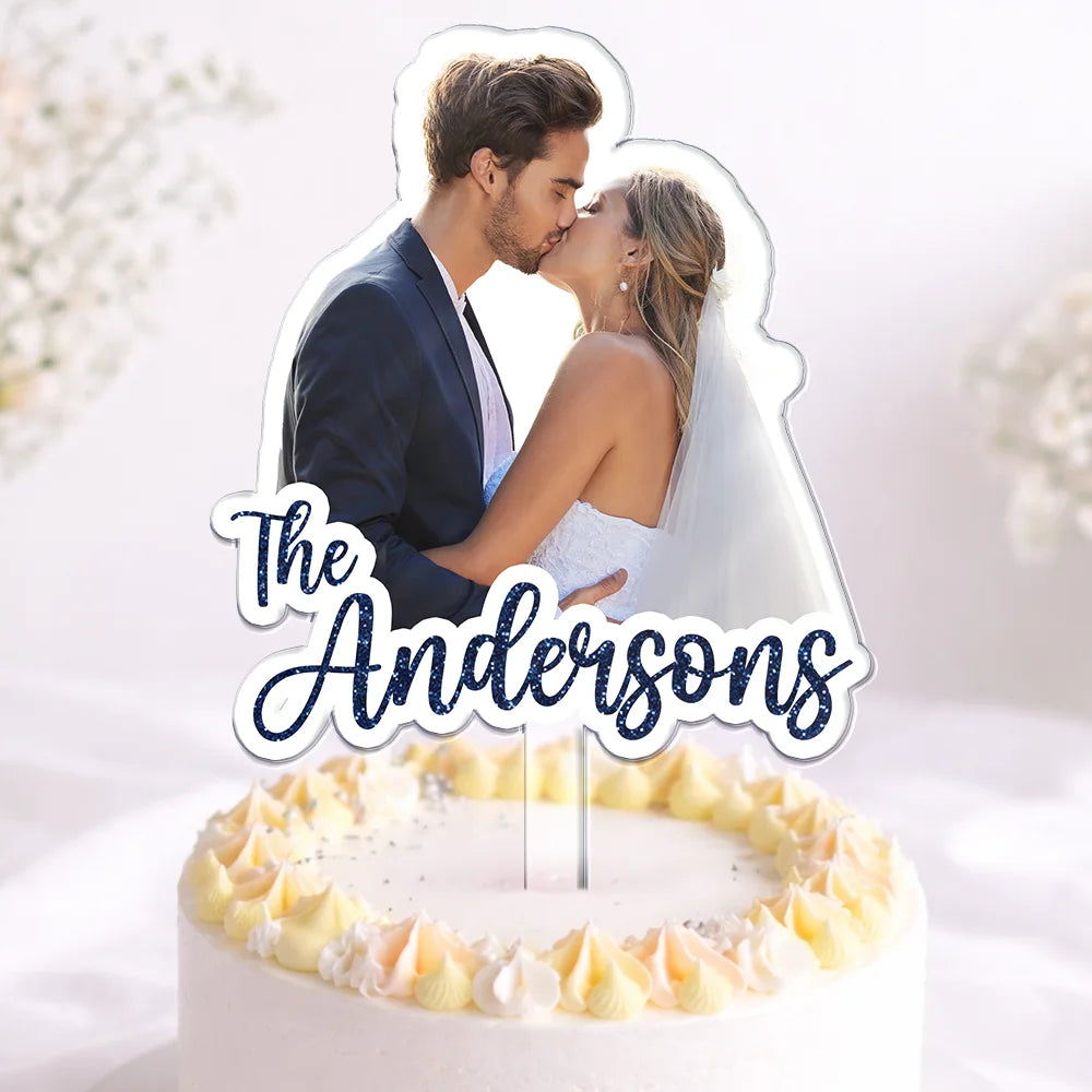 Custom Photo,Romantic,Gift For Couples,Wedding,Remove BG Photo - Custom Photo Couples Wedding Engagement - Personalized Acrylic Cake Topper