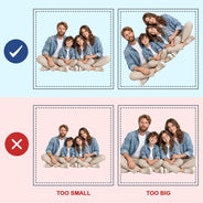 Adorable,Art Design,Christmas,Indoor Decor,Family,Photo - Crochet Doll Effect - Custom Photo Crochet Doll Effect Happy Family - Personalized Custom Shaped Pillow