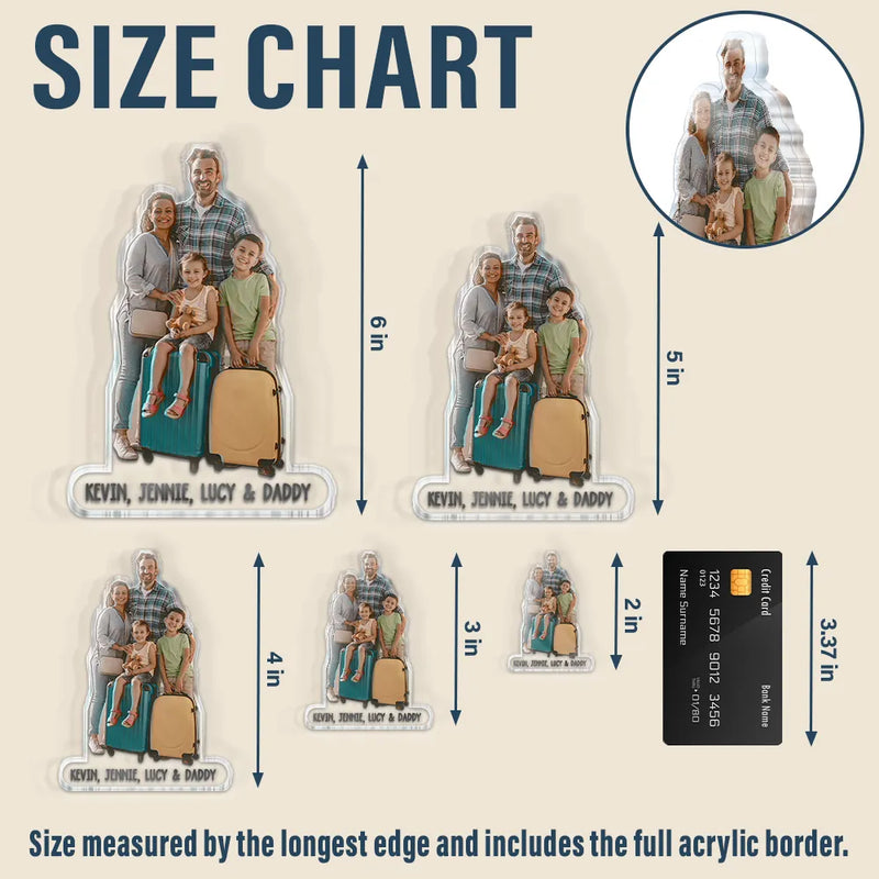 Gift For Husband, Gift For Father, Family, Love - Custom Photo Best Dad Ever - Personalized Acrylic Fridge Magnet