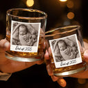 Custom Photo,Gift For Father,Gift For Grandpa,Non-Eng,Photo,Proud - Custom Photo Dad Est Grandpa Dad - Personalized Whiskey Glass