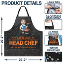Custom Photo,Grilling,Gift For Father,Dad's Hobby,Photo,Humorous - Custom Photo Dad Head Chef - Personalized Apron