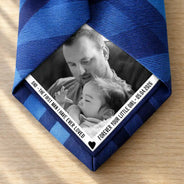 Wedding,Gift For Grandpa,Dad - Daughters (Adult),Gift For Men,Non-Eng,Photo,Grateful - Custom Photo Dad The First Man I Ever Loved - Personalized Fabric Tie Patch