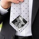Wedding,Gift For Grandpa,Dad - Daughters (Adult),Gift For Men,Non-Eng,Photo,Grateful - Custom Photo Dad The First Man I Ever Loved - Personalized Fabric Tie Patch