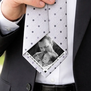 Wedding,Gift For Grandpa,Dad - Daughters (Adult),Gift For Men,Non-Eng,Photo,Grateful - Custom Photo Dad The First Man I Ever Loved - Personalized Fabric Tie Patch