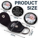 Gift For Father, Gift For Men, Gift For Husband, Happy, Gift For Yourself - Custom Photo Daddy I Love You This Much - Personalized Leather Pocket Hug