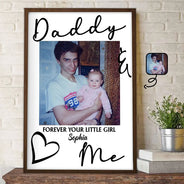 Gift For Father,Gift For Mother,Custom Photo,Love - Custom Photo Daddy Mommy Forever Your Little Baby - Personalized Poster