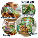Adorable,Back To School,Custom Photo,Gift For Kids,Cut-Face Photo - Custom Photo Dinosaur Adventure - Personalized Fleece Blanket, Sherpa Blanket