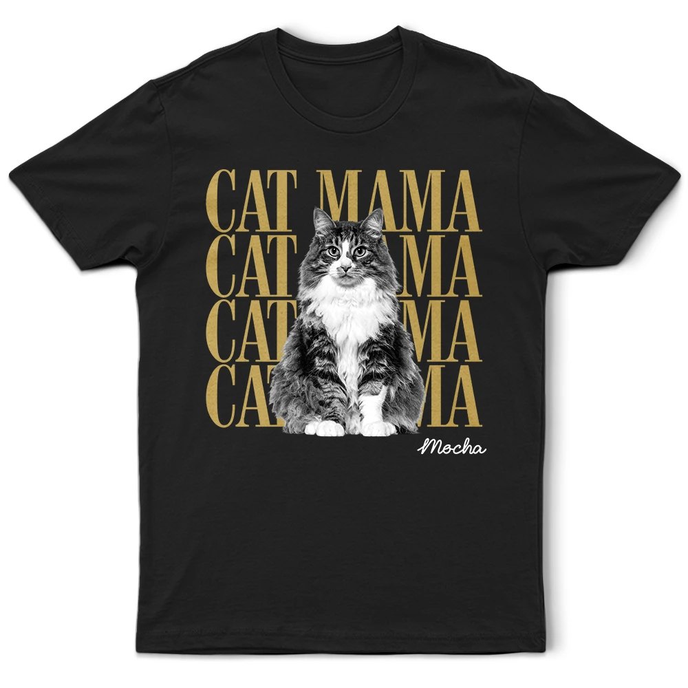 Playful, Custom Photo, Pet Lovers, Remove BG Photo - Custom Photo Dog Mama Cat Mama Dog Dad - Personalized T Shirt