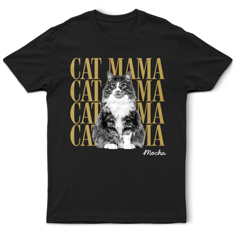 Playful, Custom Photo, Pet Lovers, Remove BG Photo - Custom Photo Dog Mama Cat Mama Dog Dad - Personalized T Shirt