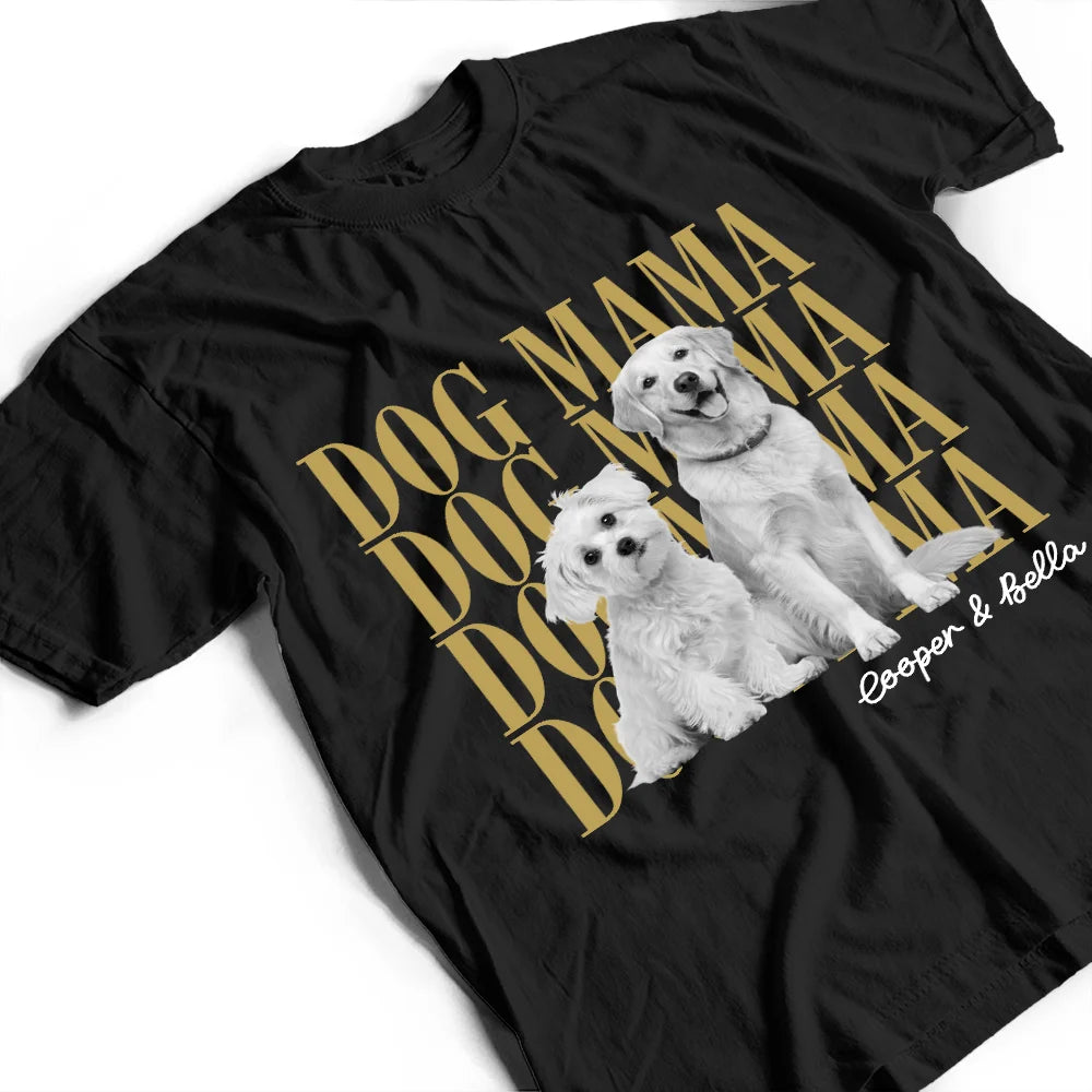 Playful, Custom Photo, Pet Lovers, Remove BG Photo - Custom Photo Dog Mama Cat Mama Dog Dad - Personalized T Shirt
