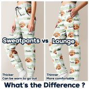 Custom Photo, Pet Lovers, Happy - Custom Photo Dog & Cat Pet Portrait - Personalized Pajama Pants