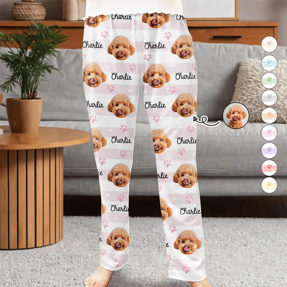 Custom Photo Dog & Cat Pet Portrait - Personalized Pajama Pants