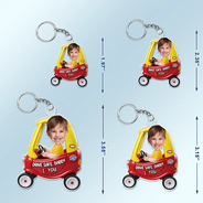 Gift For Father, Gift For Grandpa, Photo, Icon, Adorable - Custom Photo Drive Safe Dad Papa 3D Effect Funny Car - Personalized Acrylic Keychain