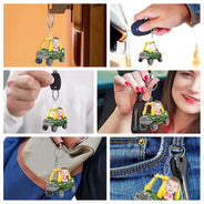 Gift For Father, Gift For Grandpa, Photo, Icon, Adorable - Custom Photo Drive Safe Dad Papa 3D Effect Funny Car - Personalized Acrylic Keychain