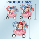 Independence Day,Gift For Father,Gift For Grandpa,Custom Photo,Funny - Custom Photo Drive Safe Daddy Fun Baby Face USA Festive - Personalized Acrylic Car Hanger