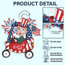 Independence Day,Gift For Father,Gift For Grandpa,Custom Photo,Funny - Custom Photo Drive Safe Daddy Fun Baby Face USA Festive - Personalized Acrylic Car Hanger