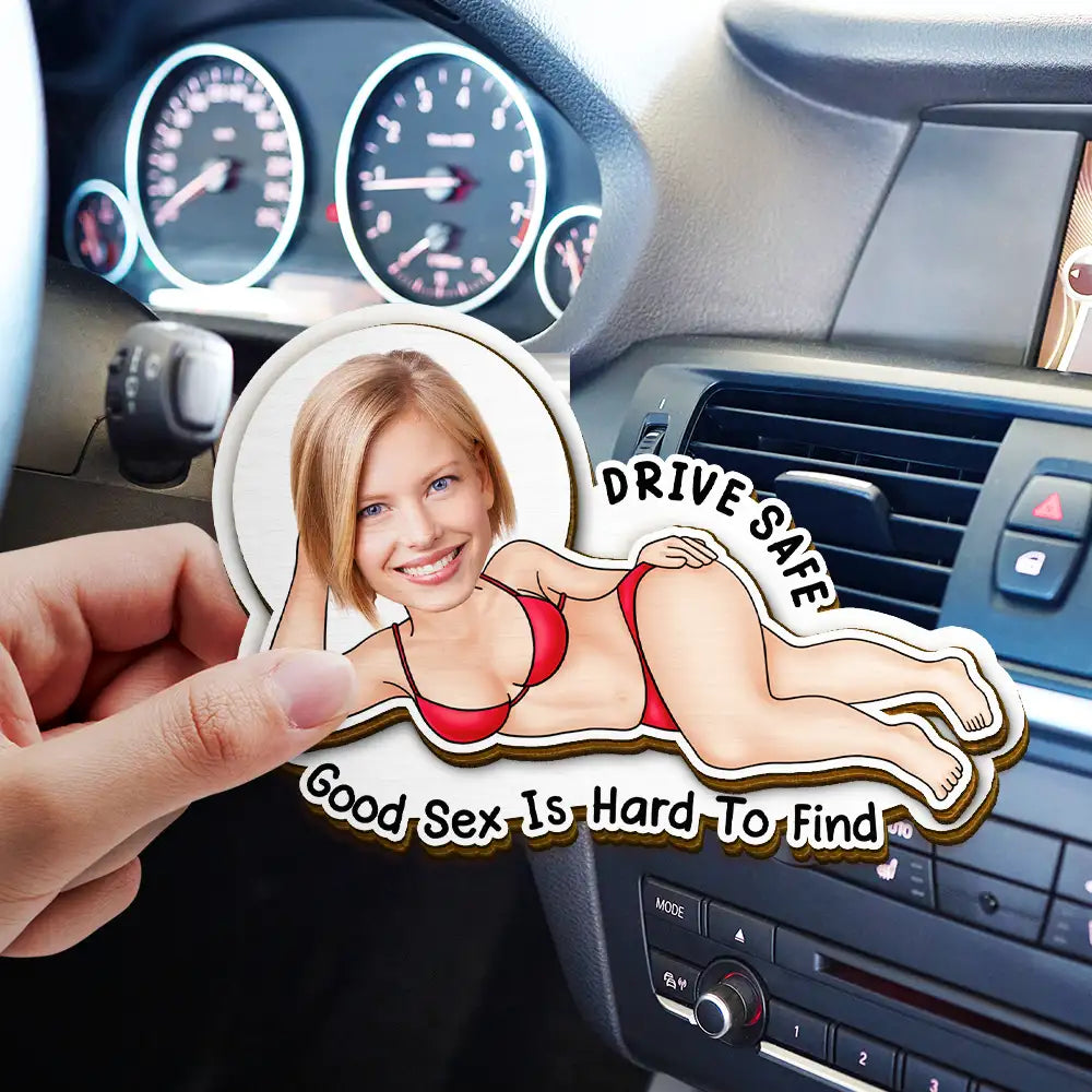Gift For Husband,Gift For Wife,Gift For Boyfriend,Gift For Girlfriend,Summer - Custom Photo Drive Safe Hard To Find - Personalized Custom Shaped Car Visor Clip