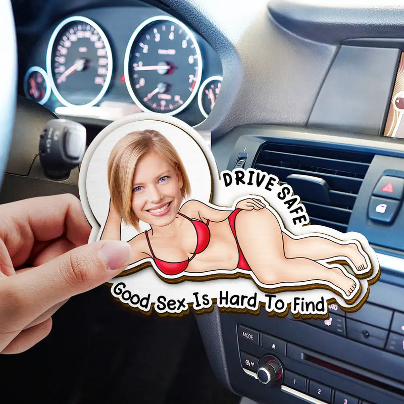 Gift For Husband,Gift For Wife,Gift For Boyfriend,Gift For Girlfriend,Summer - Custom Photo Drive Safe Hard To Find - Personalized Custom Shaped Car Visor Clip